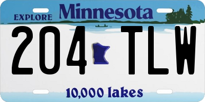 MN license plate 204TLW
