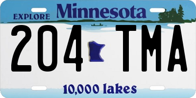 MN license plate 204TMA