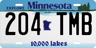 MN license plate 204TMB