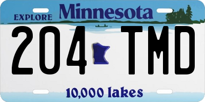 MN license plate 204TMD