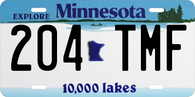 MN license plate 204TMF