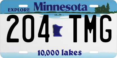 MN license plate 204TMG
