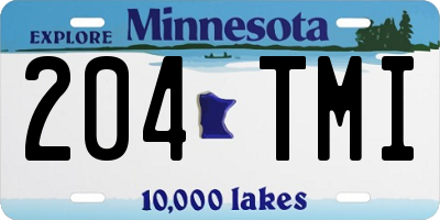 MN license plate 204TMI