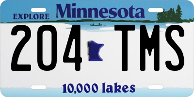 MN license plate 204TMS