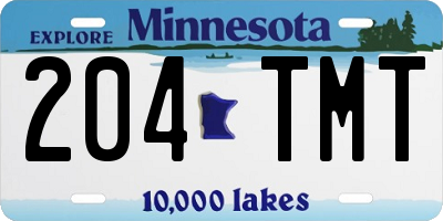 MN license plate 204TMT
