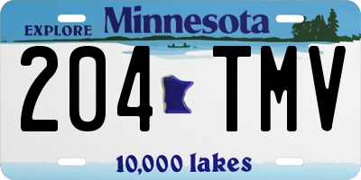 MN license plate 204TMV