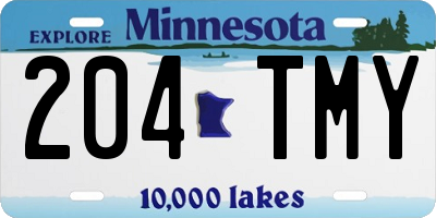 MN license plate 204TMY