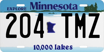 MN license plate 204TMZ