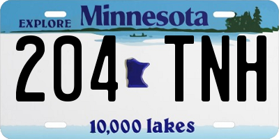 MN license plate 204TNH