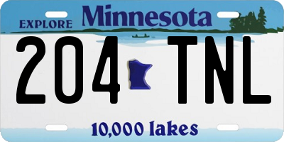 MN license plate 204TNL