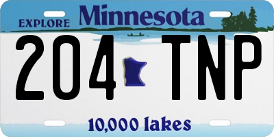 MN license plate 204TNP