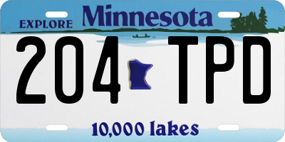 MN license plate 204TPD