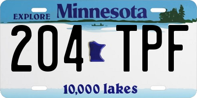 MN license plate 204TPF