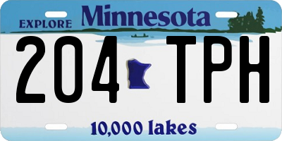 MN license plate 204TPH