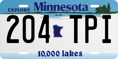 MN license plate 204TPI