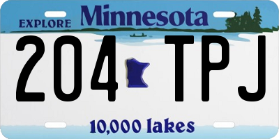 MN license plate 204TPJ