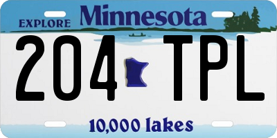 MN license plate 204TPL