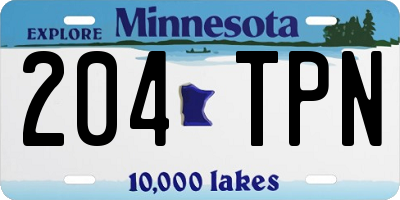 MN license plate 204TPN