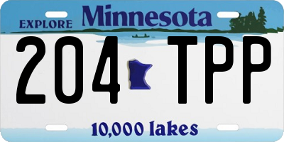 MN license plate 204TPP