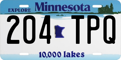 MN license plate 204TPQ