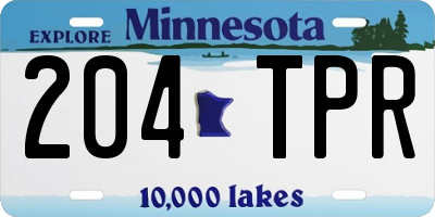 MN license plate 204TPR