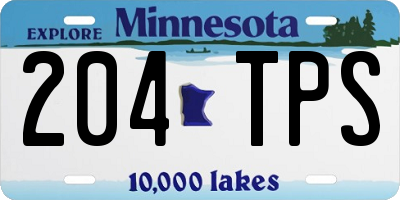 MN license plate 204TPS