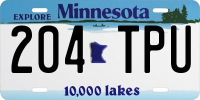 MN license plate 204TPU