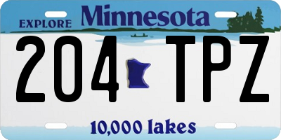 MN license plate 204TPZ