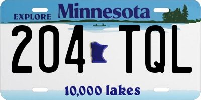 MN license plate 204TQL