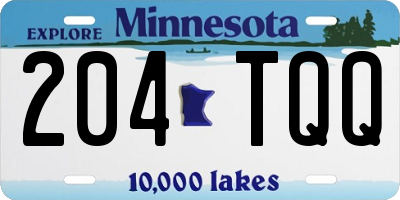 MN license plate 204TQQ