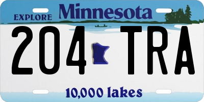 MN license plate 204TRA