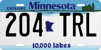 MN license plate 204TRL