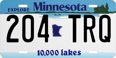 MN license plate 204TRQ