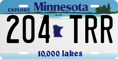 MN license plate 204TRR