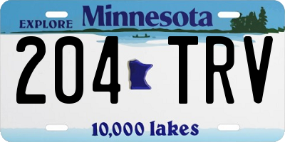 MN license plate 204TRV
