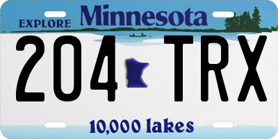 MN license plate 204TRX