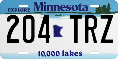 MN license plate 204TRZ