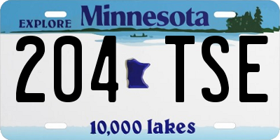 MN license plate 204TSE