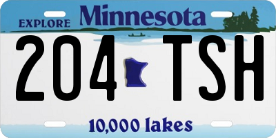 MN license plate 204TSH