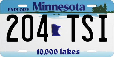MN license plate 204TSI
