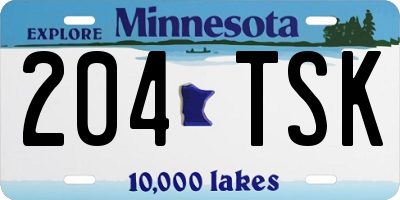 MN license plate 204TSK
