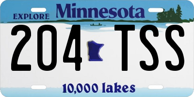 MN license plate 204TSS