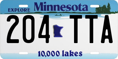 MN license plate 204TTA