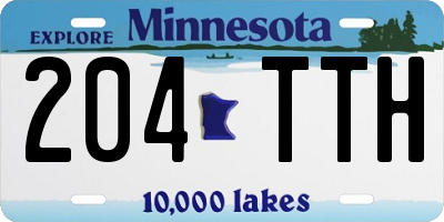 MN license plate 204TTH