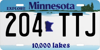 MN license plate 204TTJ