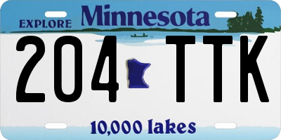 MN license plate 204TTK