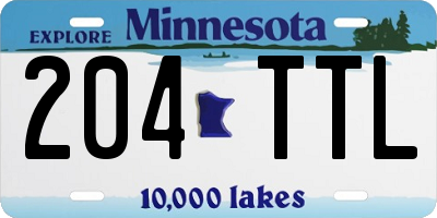 MN license plate 204TTL