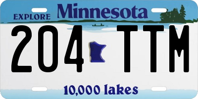 MN license plate 204TTM