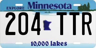 MN license plate 204TTR