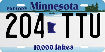 MN license plate 204TTU